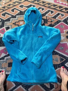 Patagonia Turquoise Women's Hooded Full-Zip Fleece Jacket